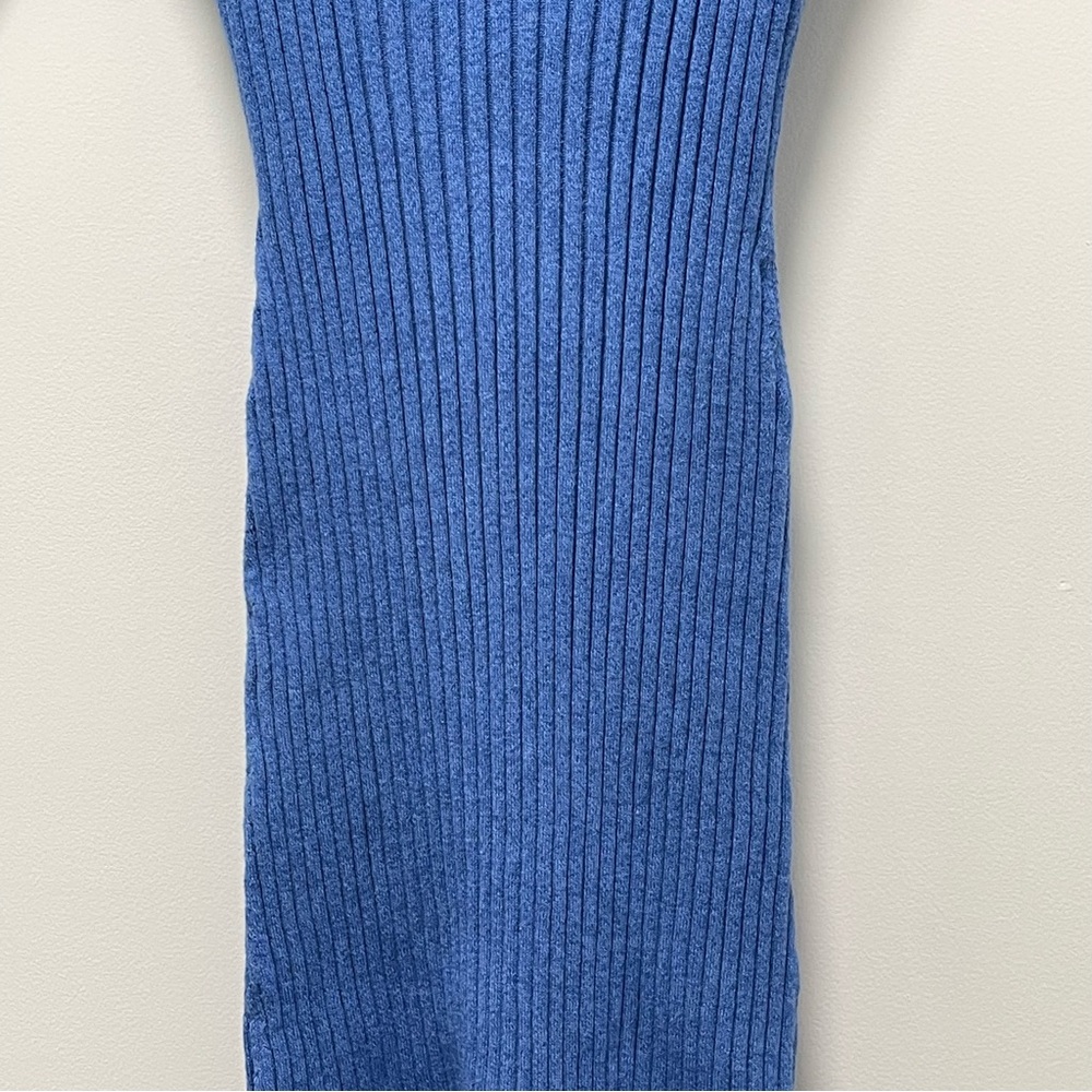 JS71 Mykonos Ribbed Polo Short Sleeve Blue Mini Dress Size Small - Picture 4 of 14